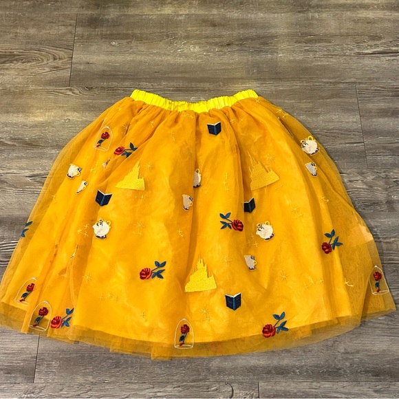 Hanna Andersson Beauty and The Beast Embroidered Tulle Skirt - Size Small - Picture 2 of 3